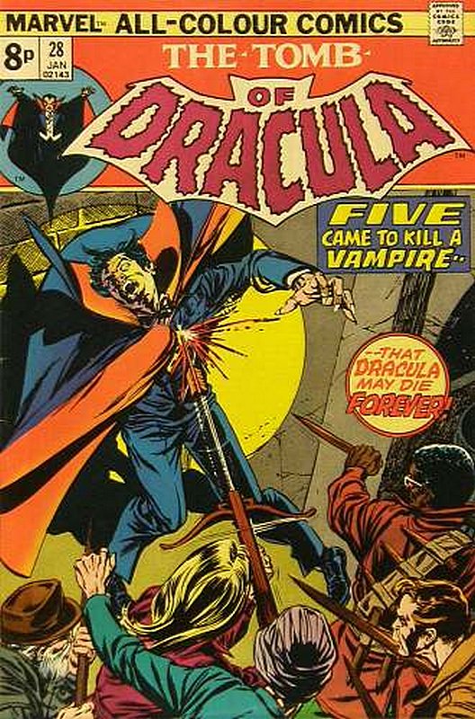Blade Appearance<br> Cover of Tomb of Dracula (Vol 1) #28. One of 250,000 Vintage American Comics on sale from Krypton!