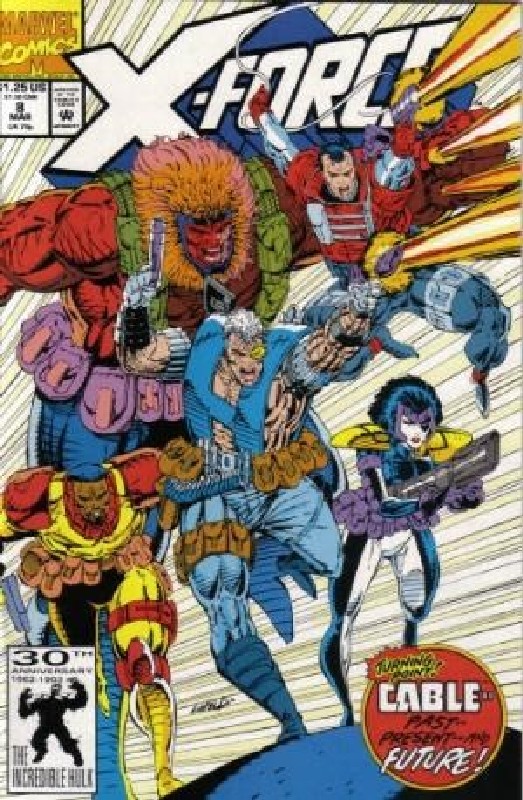 1st True Domino<br> Cover of X-Force (Vol 1) #8. One of 250,000 Vintage American Comics on sale from Krypton!
