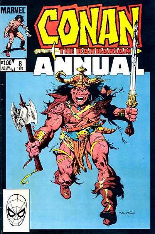 Cover of Conan the Barbarian Annual #8. One of 250,000 Vintage American Comics on sale from Krypton!
