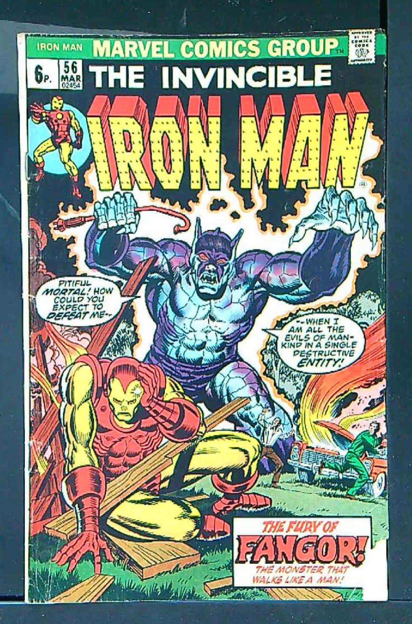 ACTUAL SCAN OF COMIC!<br> Cover of Iron Man (Vol 1) #56. One of 250,000 Vintage American Comics on sale from Krypton!