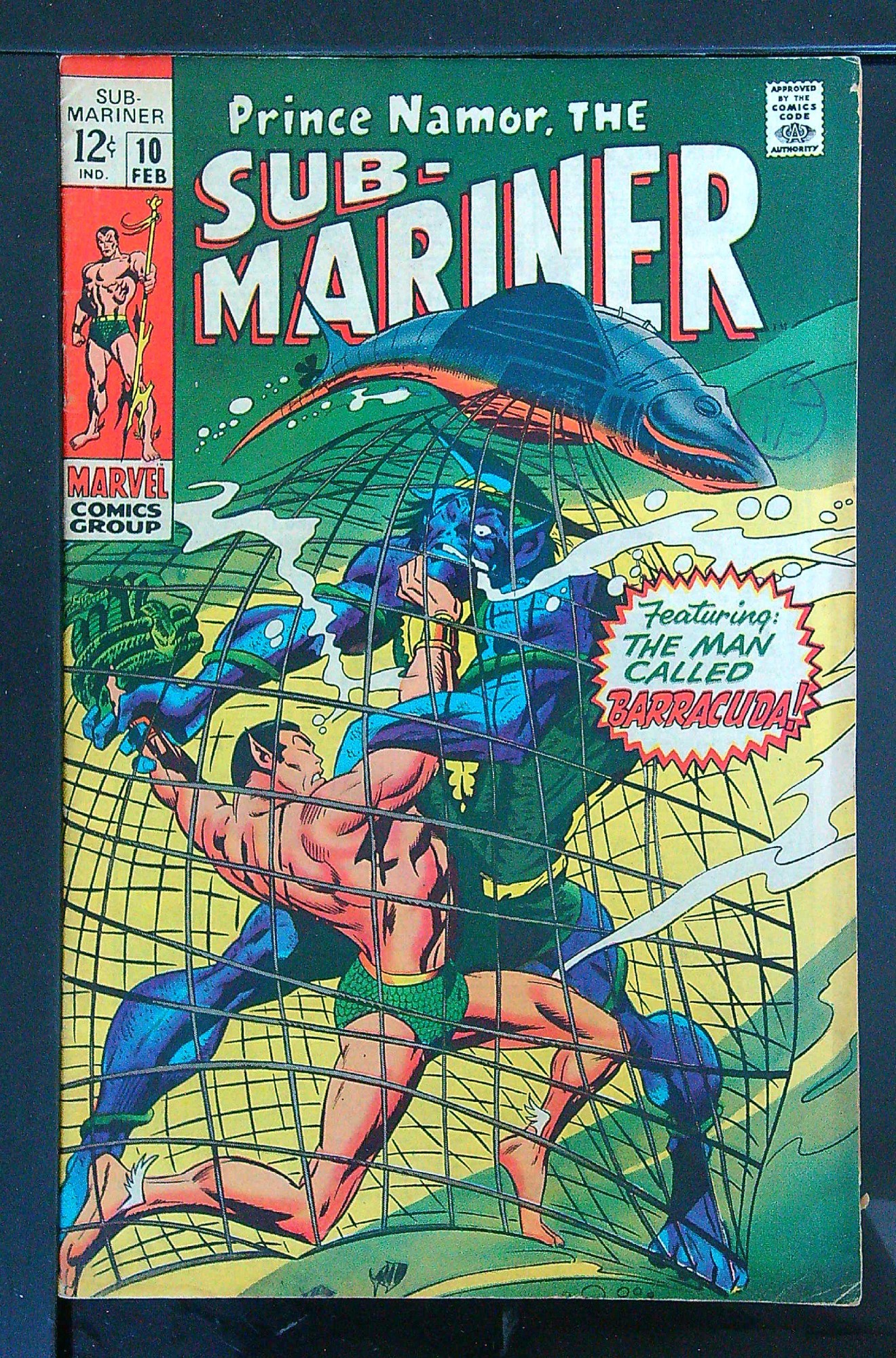 Cover of Sub-Mariner (Vol 1) #10. One of 250,000 Vintage American Comics on sale from Krypton!