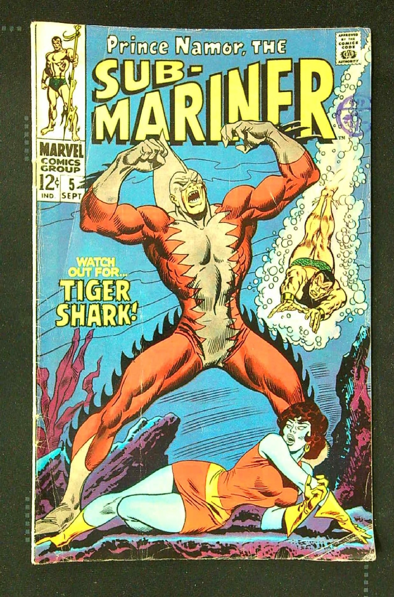 Cover of Sub-Mariner (Vol 1) #5. One of 250,000 Vintage American Comics on sale from Krypton!