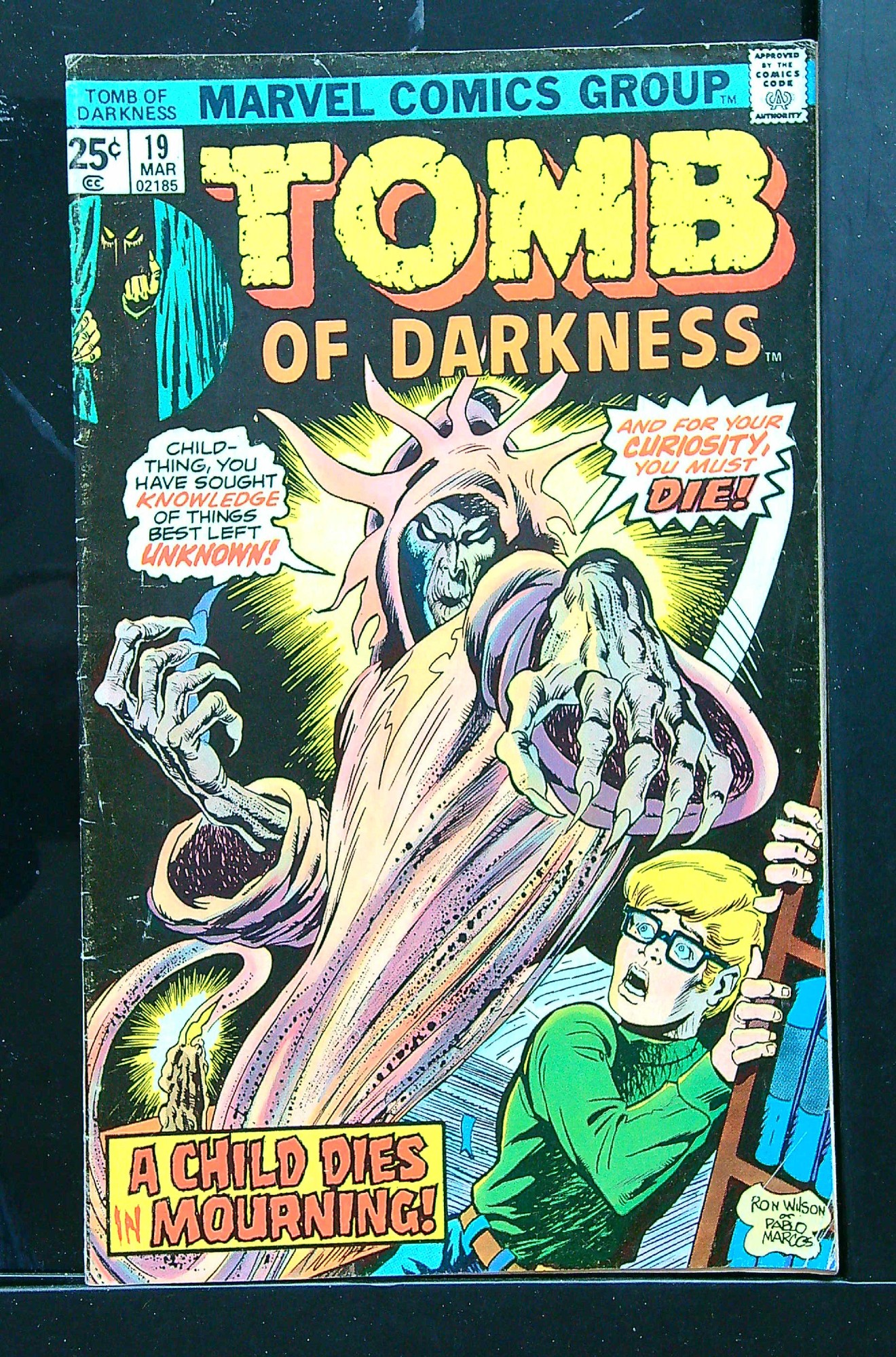 ACTUAL SCAN OF COMIC!<br> Cover of Tomb of Darkness (Vol 1) #19. One of 250,000 Vintage American Comics on sale from Krypton!