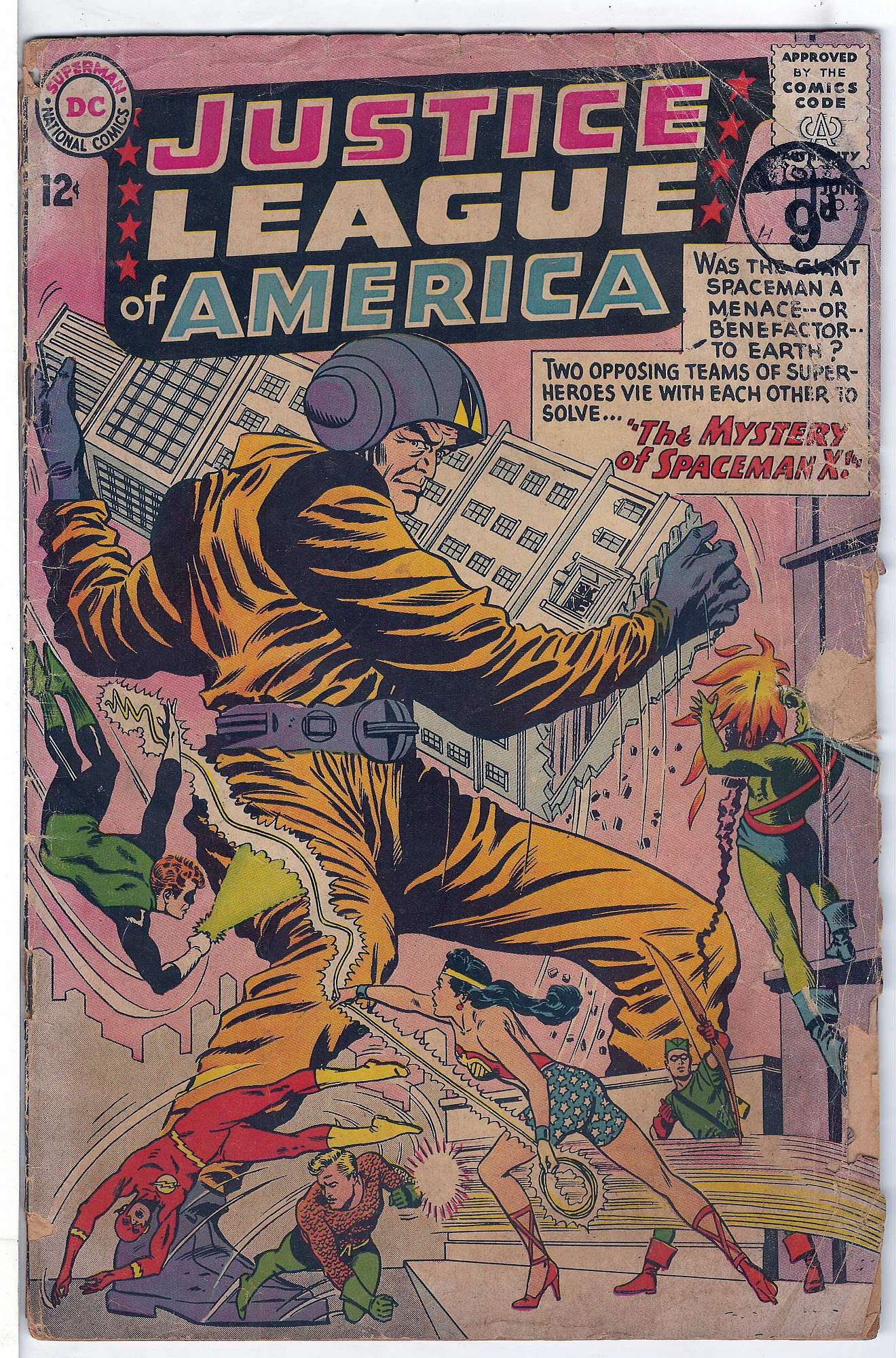ACTUAL SCAN OF COMIC!<br>Stamp on Cover - Pages generally worn and dog-eared. Cover of Justice League of America (Vol 1) #20. One of 250,000 Vintage American Comics on sale from Krypton!