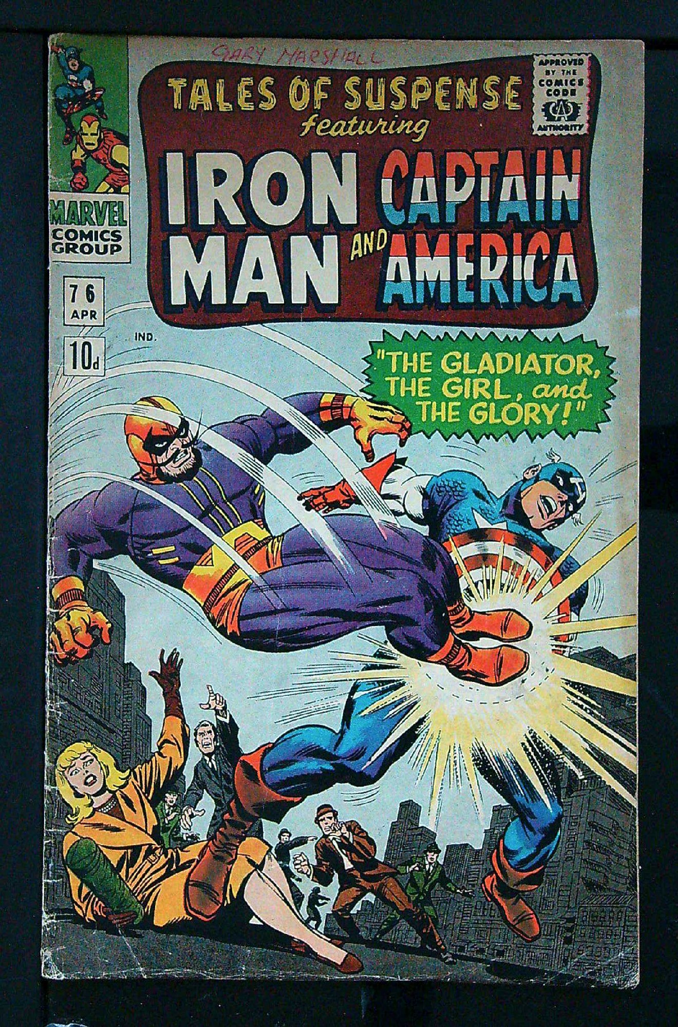 2nd Batrok the leaper<br>ACTUAL SCAN OF COMIC!<br>Pen on Cover - See Scan Cover of Tales of Suspense (Vol 1) #76. One of 250,000 Vintage American Comics on sale from Krypton!