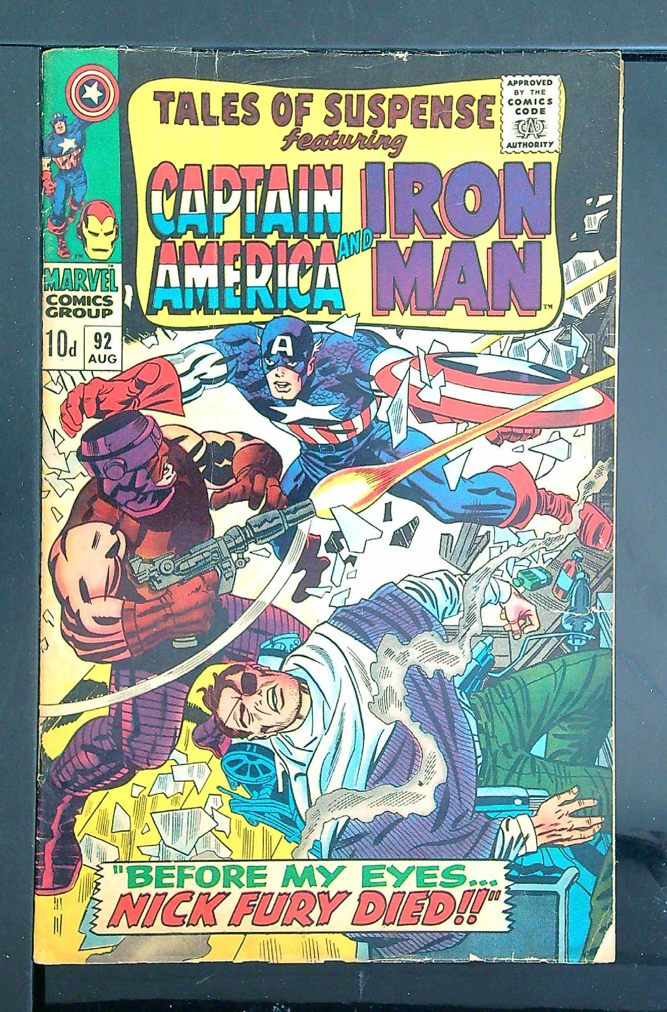 ACTUAL SCAN OF COMIC!<br> Cover of Tales of Suspense (Vol 1) #92. One of 250,000 Vintage American Comics on sale from Krypton!