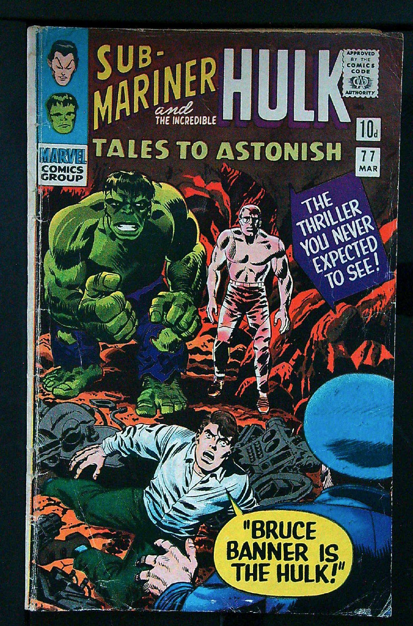 ACTUAL SCAN OF COMIC!<br>Rolled Spine - See Scan Cover of Tales to Astonish (Vol 1) #77. One of 250,000 Vintage American Comics on sale from Krypton!