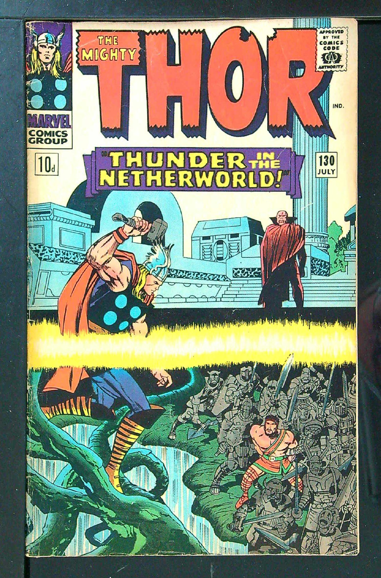 ACTUAL SCAN OF COMIC!<br> Cover of Thor (Vol 1) #130. One of 250,000 Vintage American Comics on sale from Krypton!