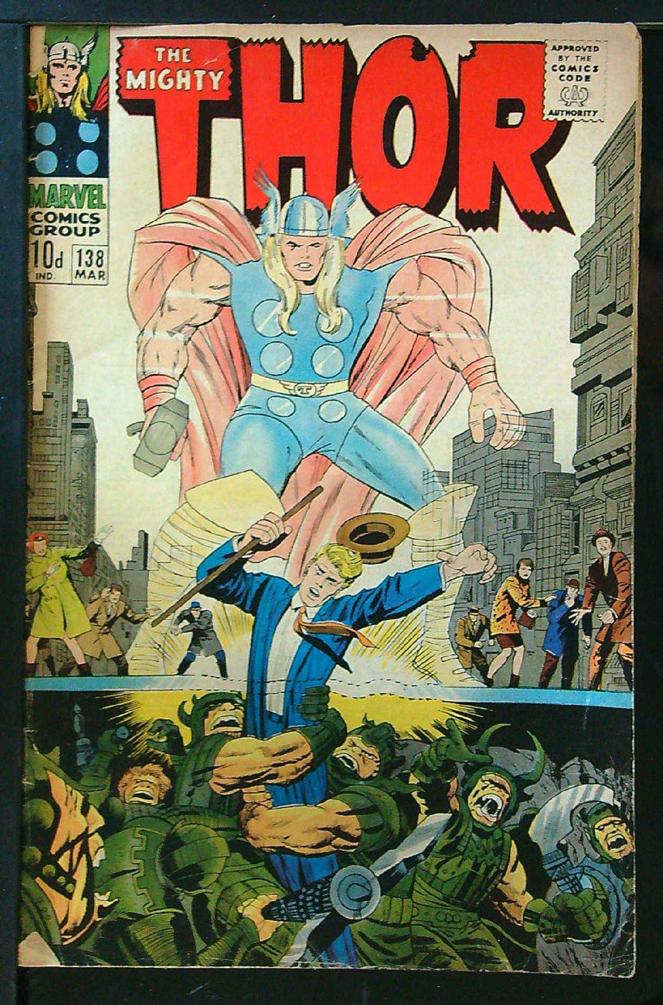 ACTUAL SCAN OF COMIC!<br> Cover of Thor (Vol 1) #138. One of 250,000 Vintage American Comics on sale from Krypton!