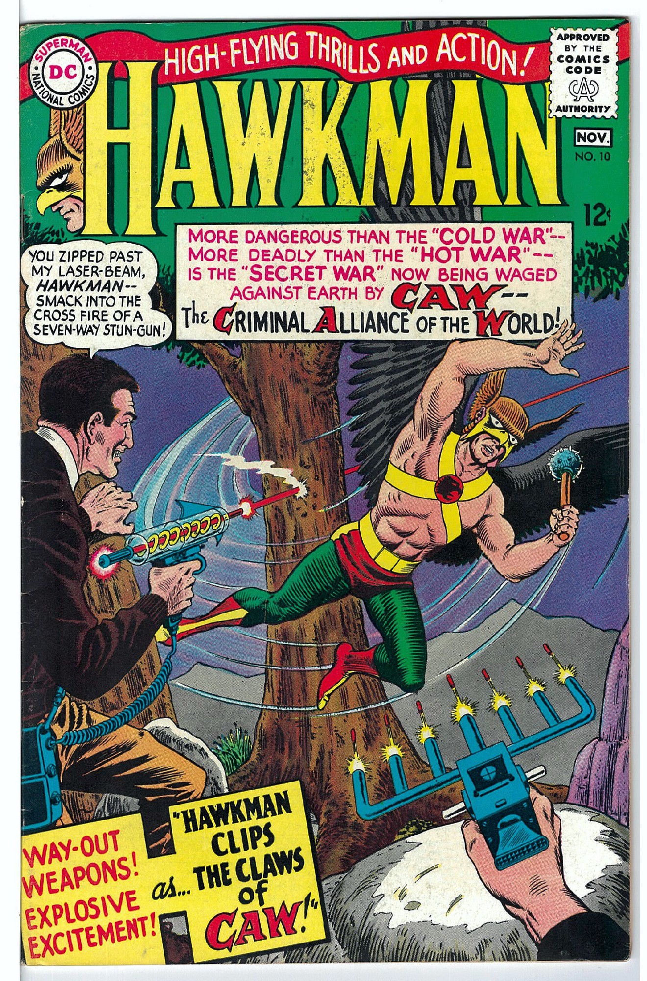 ACTUAL SCAN OF COMIC!<br> Cover of Hawkman (Vol 1) #10. One of 250,000 Vintage American Comics on sale from Krypton!