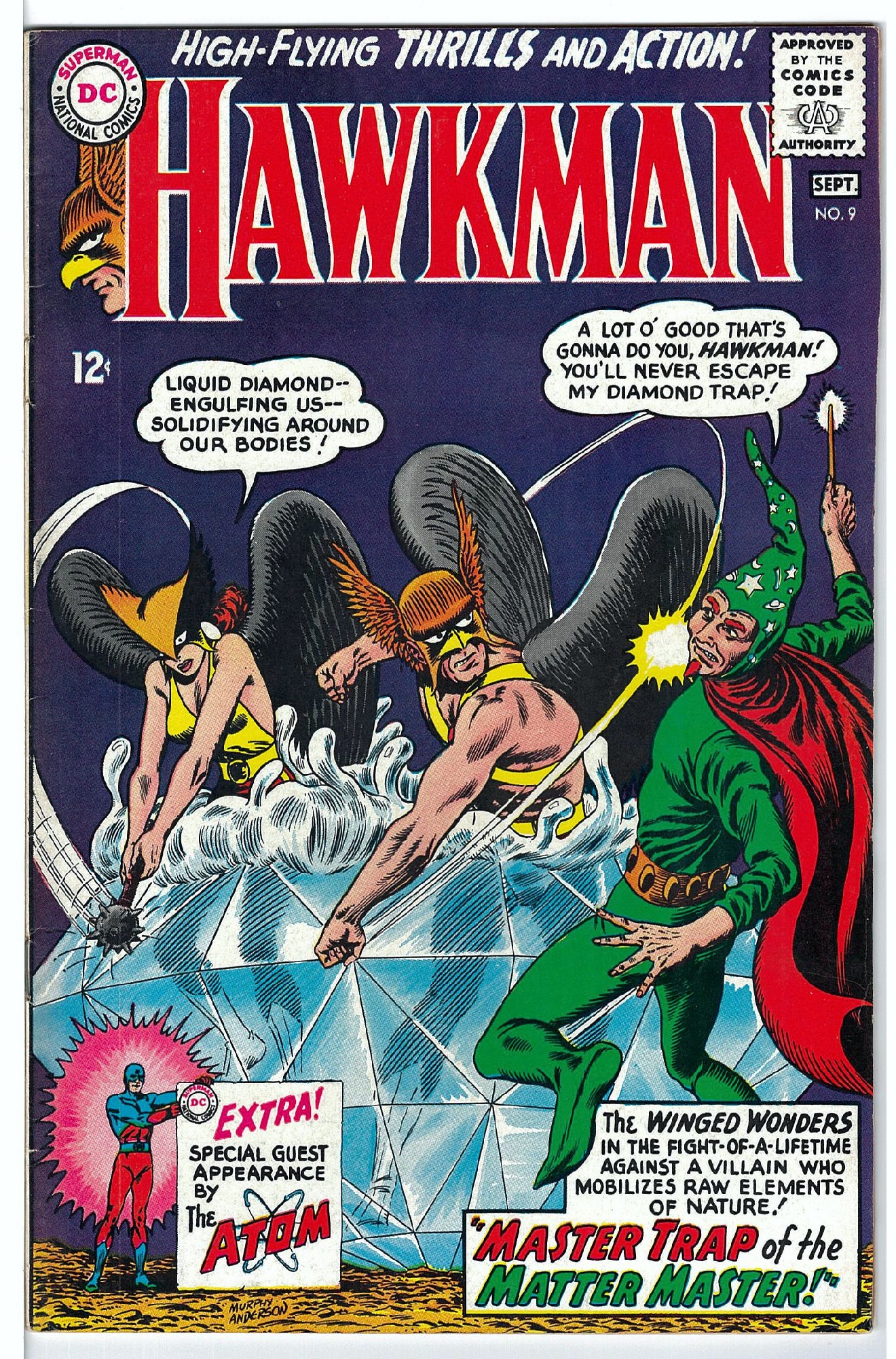 ACTUAL SCAN OF COMIC!<br> Cover of Hawkman (Vol 1) #9. One of 250,000 Vintage American Comics on sale from Krypton!