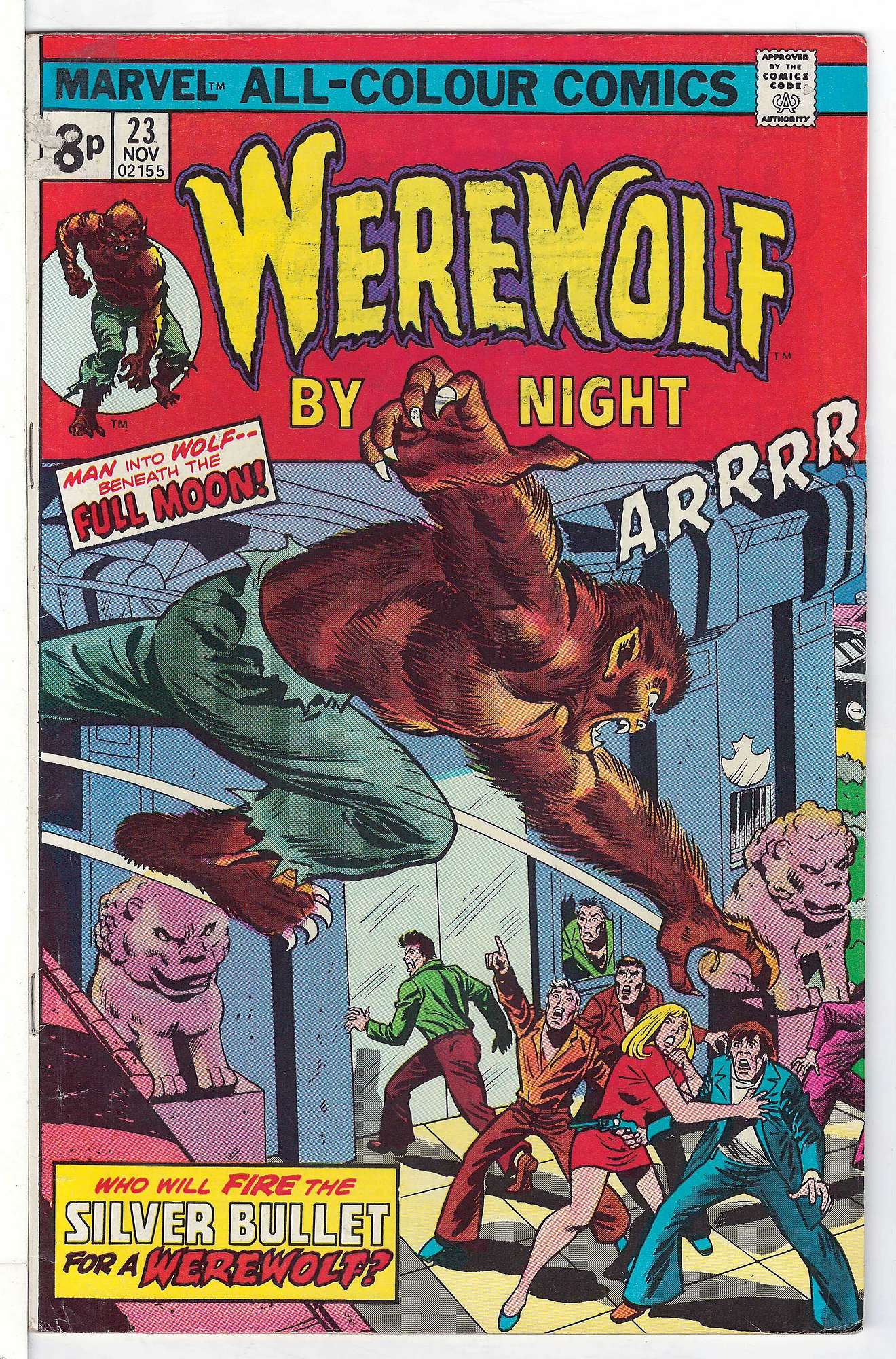 ACTUAL SCAN OF COMIC!<br> Cover of Werewolf by Night (Vol 1) #23. One of 250,000 Vintage American Comics on sale from Krypton!