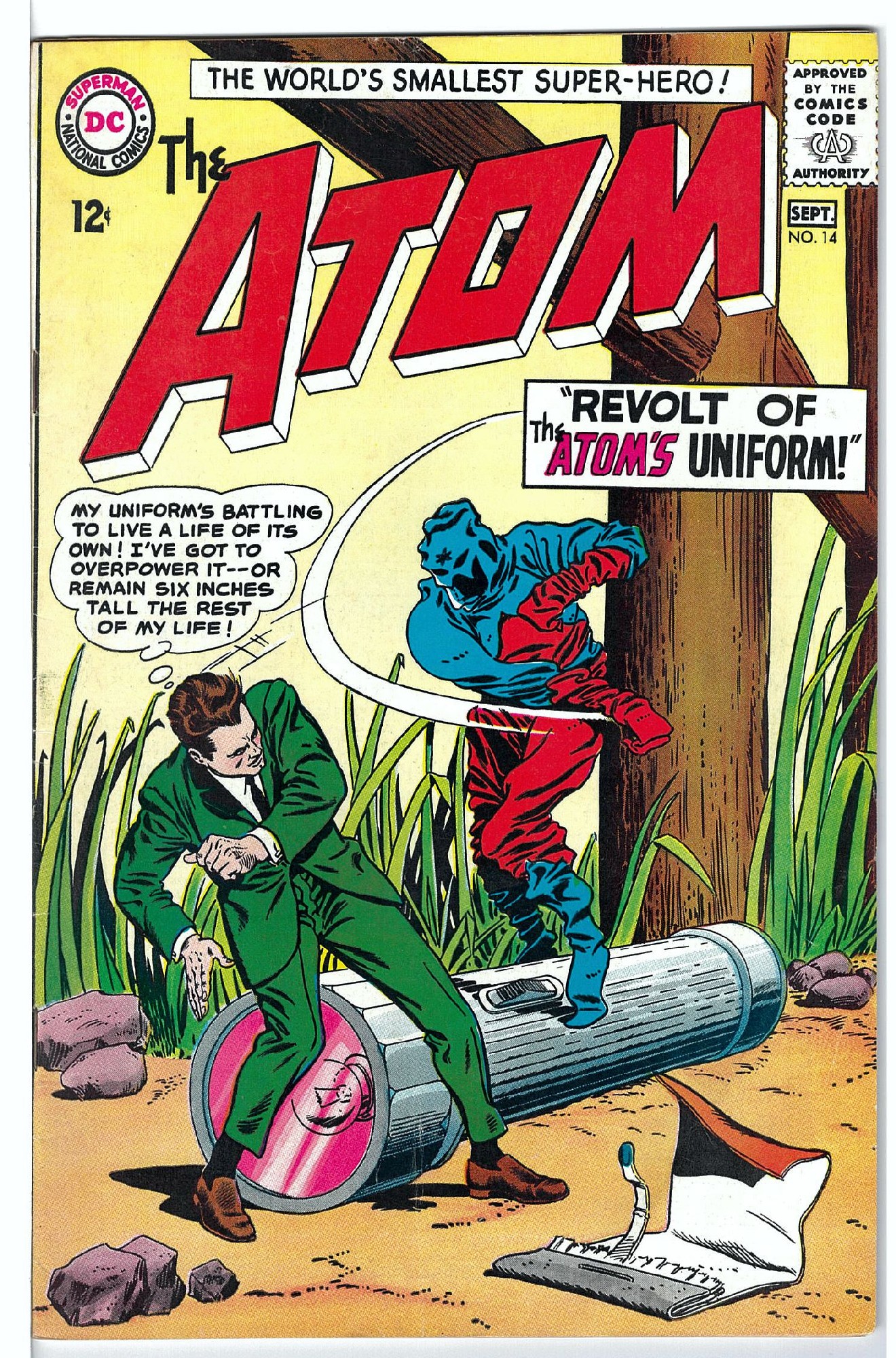 ACTUAL SCAN OF COMIC!<br>Slight crease across lower cover. Cover of Atom (Vol 1) The #14. One of 250,000 Vintage American Comics on sale from Krypton!