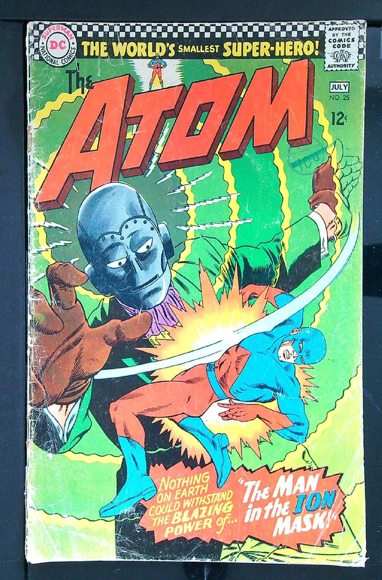 ACTUAL SCAN OF COMIC!<br>Distribution Stamp on Cover - See Scan Cover of Atom (Vol 1) The #25. One of 250,000 Vintage American Comics on sale from Krypton!