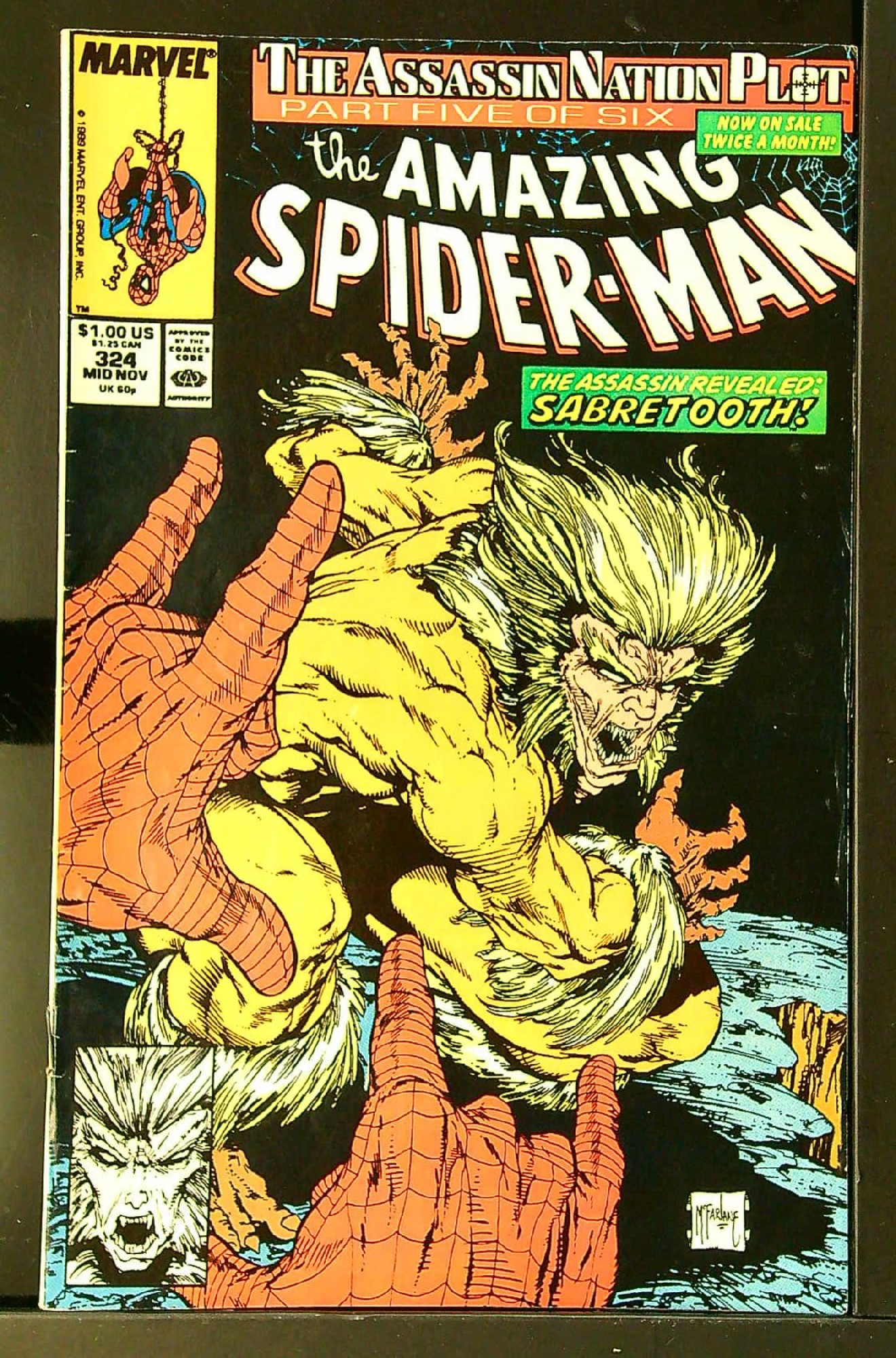 ACTUAL SCAN OF COMIC!<br> Cover of Amazing Spider-Man (Vol 1) #324. One of 250,000 Vintage American Comics on sale from Krypton!