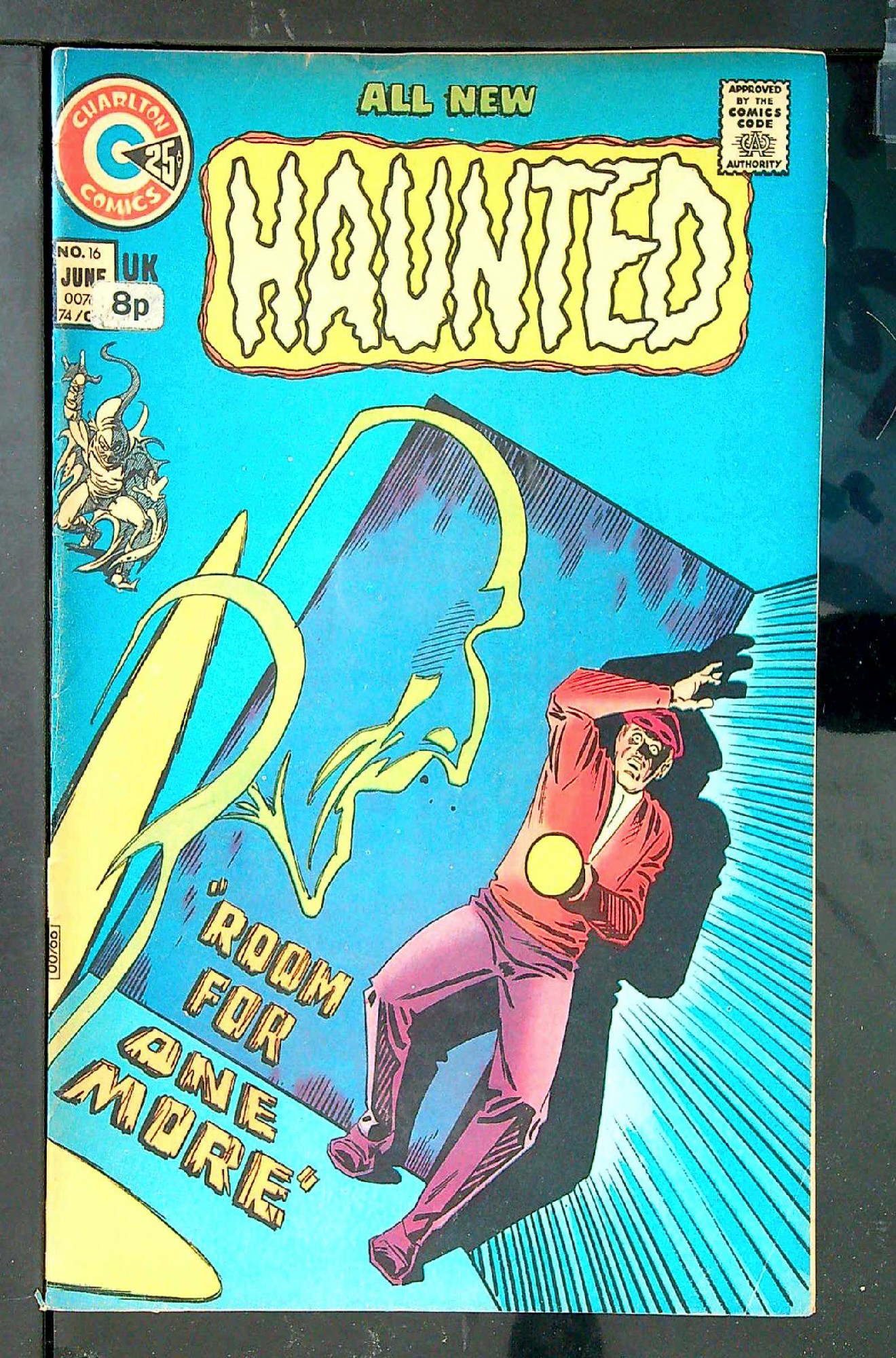 Ditko Art<br>ACTUAL SCAN OF COMIC!<br>Sticker on Cover - Popped lower Staple - See Scan Cover of Haunted (Vol 1) #16. One of 250,000 Vintage American Comics on sale from Krypton!
