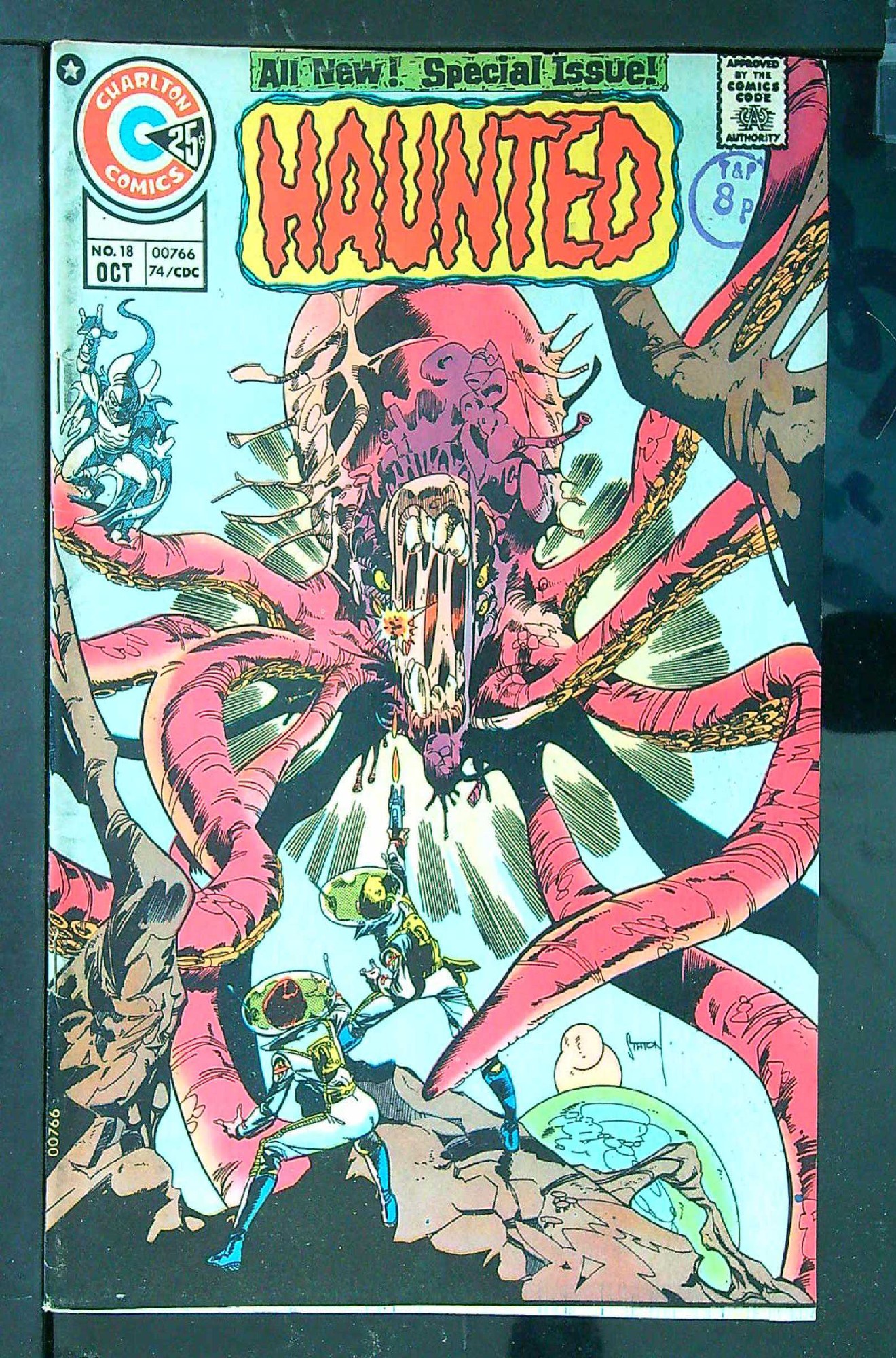 ACTUAL SCAN OF COMIC!<br>Distribution Stamp on Cover - See Scan Cover of Haunted (Vol 1) #18. One of 250,000 Vintage American Comics on sale from Krypton!