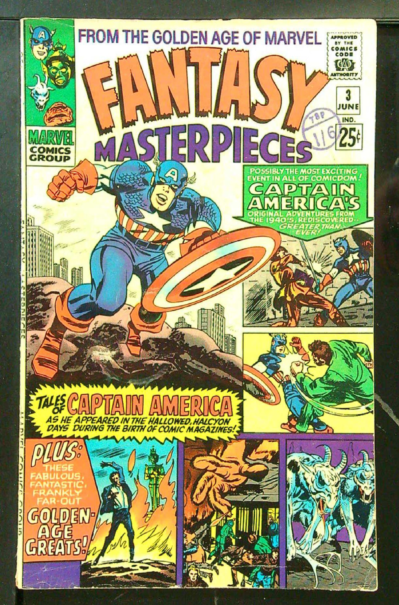 ACTUAL SCAN OF COMIC!<br>Stamp on Cover - See Scan Cover of Fantasy Masterpieces (Vol 1) #3. One of 250,000 Vintage American Comics on sale from Krypton!