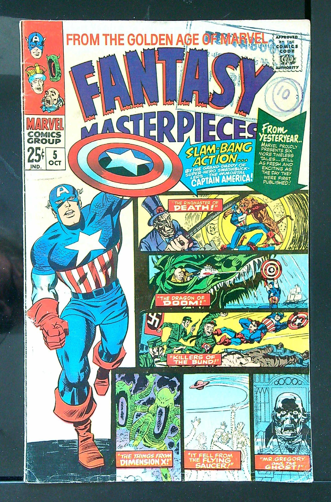 ACTUAL SCAN OF COMIC!<br>Distribution Stamp on Cover - See Scan Cover of Fantasy Masterpieces (Vol 1) #5. One of 250,000 Vintage American Comics on sale from Krypton!