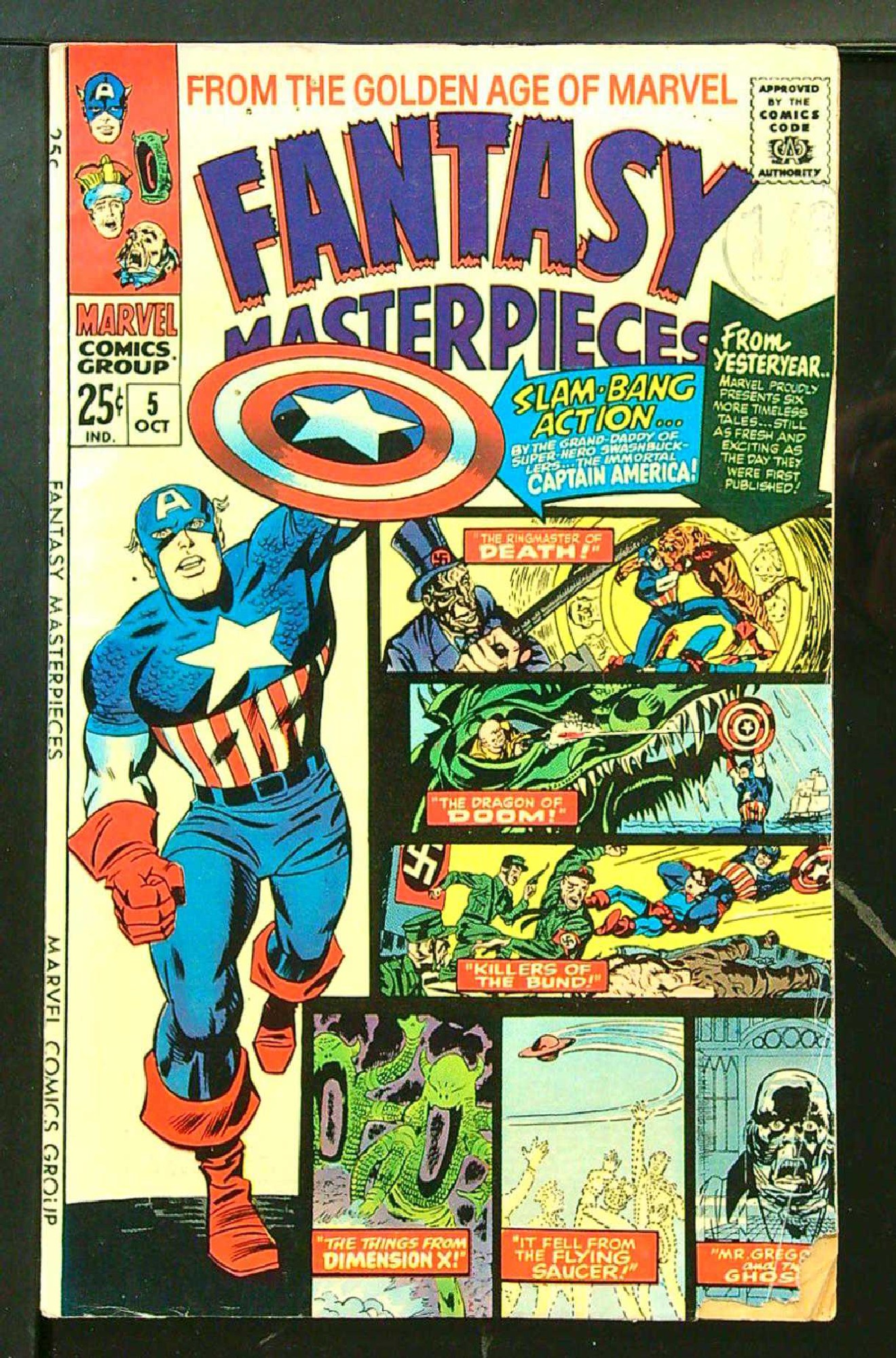 ACTUAL SCAN OF COMIC!<br>Stamp on Cover - Small part missing from corner - See Scan Cover of Fantasy Masterpieces (Vol 1) #5. One of 250,000 Vintage American Comics on sale from Krypton!