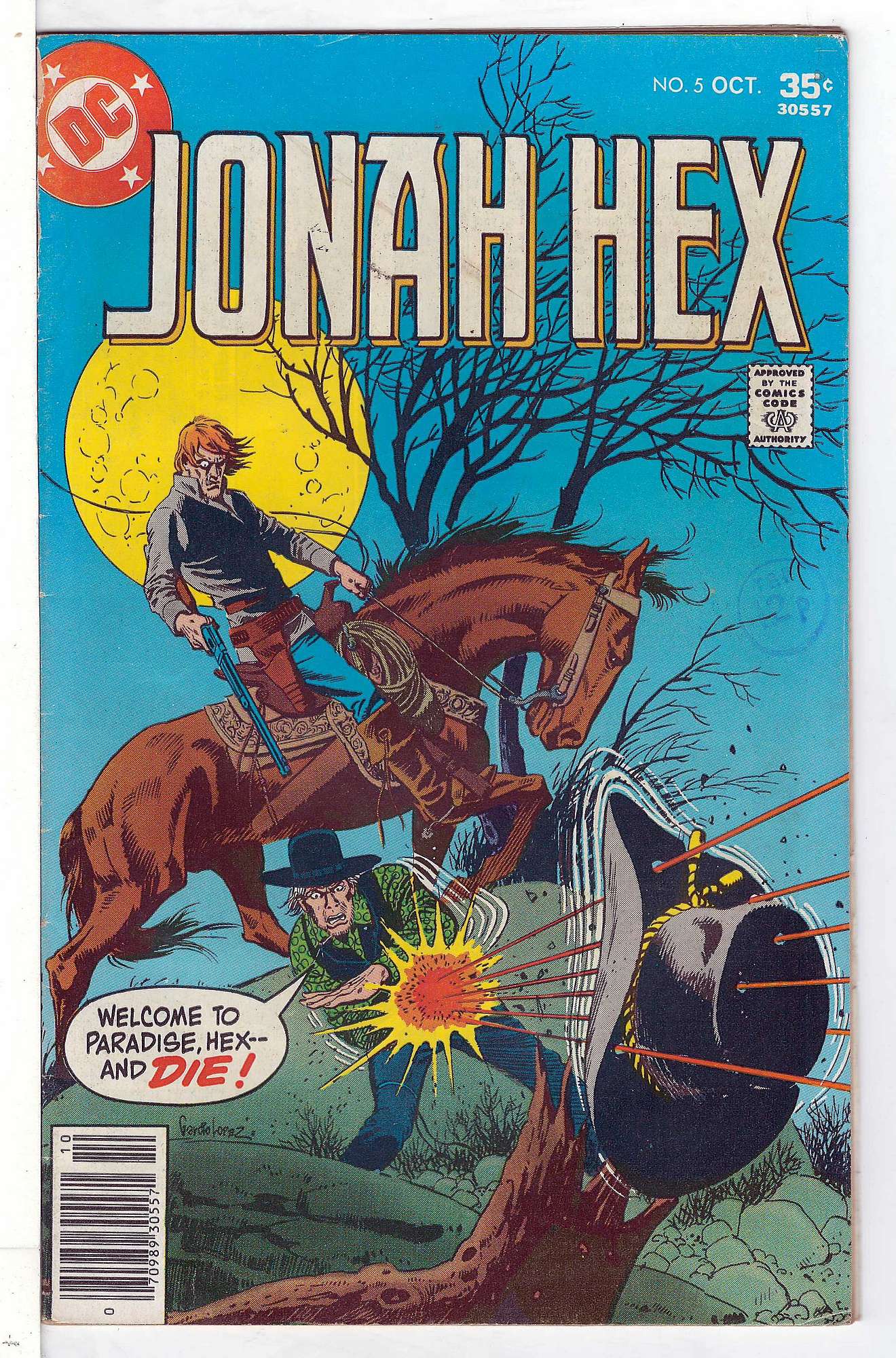 ACTUAL SCAN OF COMIC!<br>Distribution Stamp on Cover - See Scan Cover of Jonah Hex (Vol 1) #5. One of 250,000 Vintage American Comics on sale from Krypton!