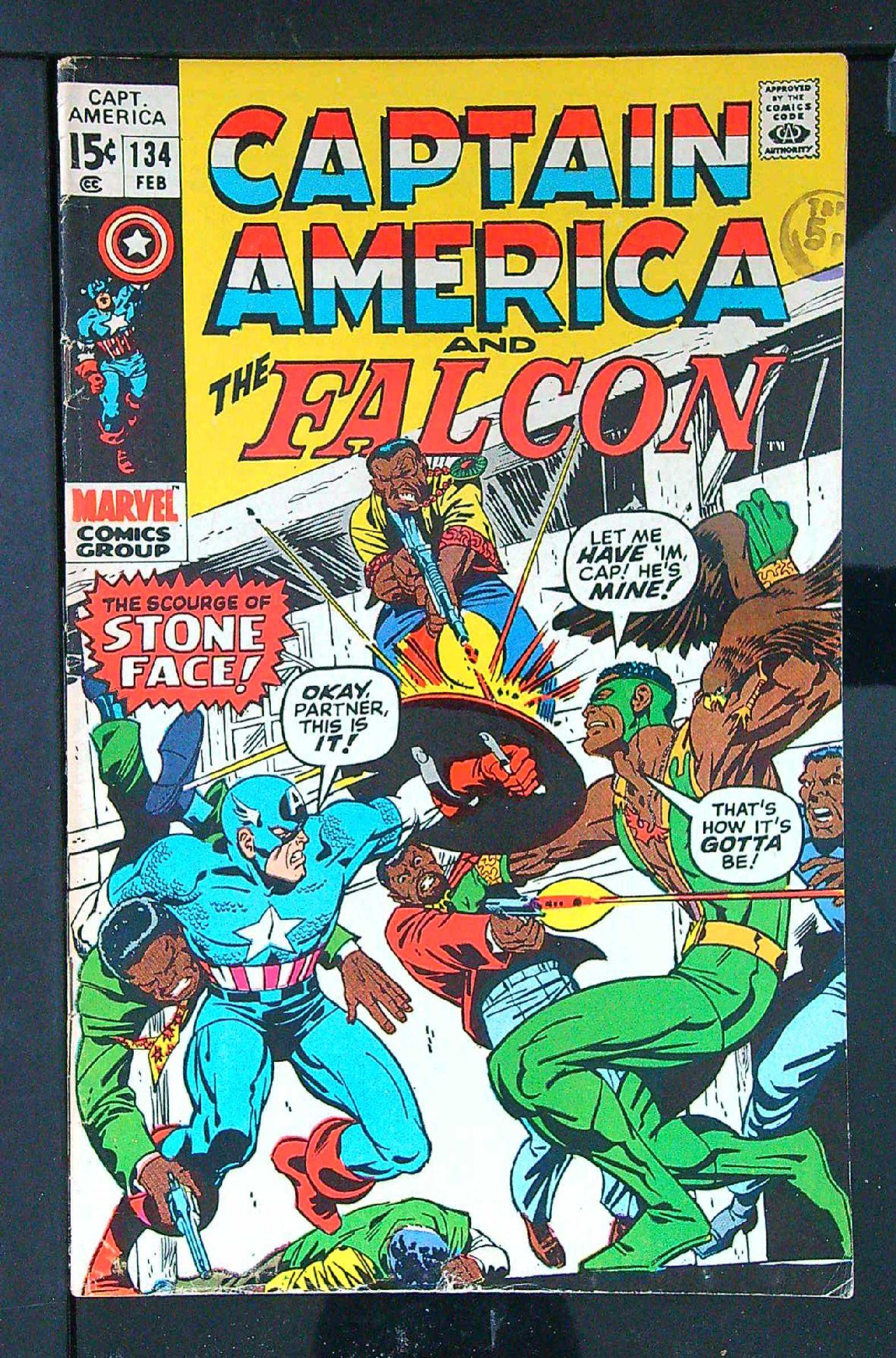 ACTUAL SCAN OF COMIC!<br>Distribution Stamp on Cover - See Scan Cover of Captain America (Vol 1) #134. One of 250,000 Vintage American Comics on sale from Krypton!