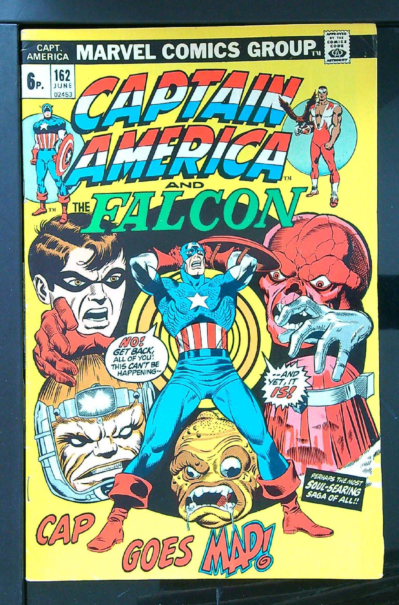 ACTUAL SCAN OF COMIC!<br> Cover of Captain America (Vol 1) #162. One of 250,000 Vintage American Comics on sale from Krypton!