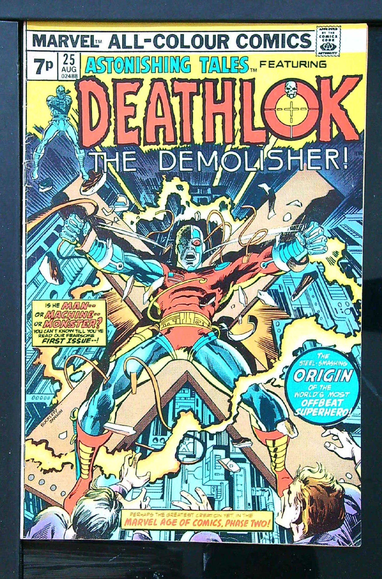 1st Deathlok<br>ACTUAL SCAN OF COMIC!<br> Cover of Astonishing Tales (Vol 1) #25. One of 250,000 Vintage American Comics on sale from Krypton!