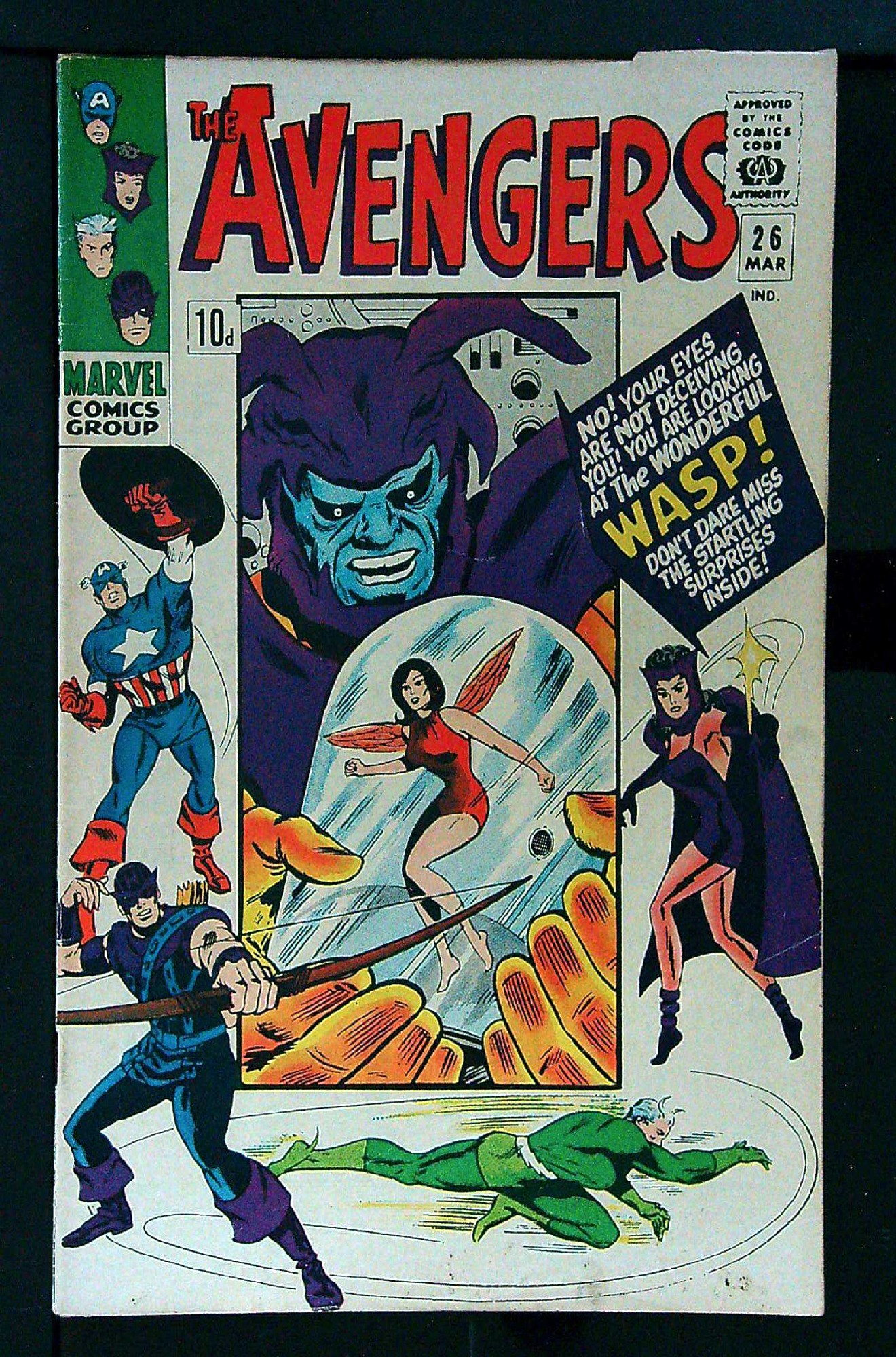 ACTUAL SCAN OF COMIC!<br> Cover of Avengers (Vol 1) #26. One of 250,000 Vintage American Comics on sale from Krypton!