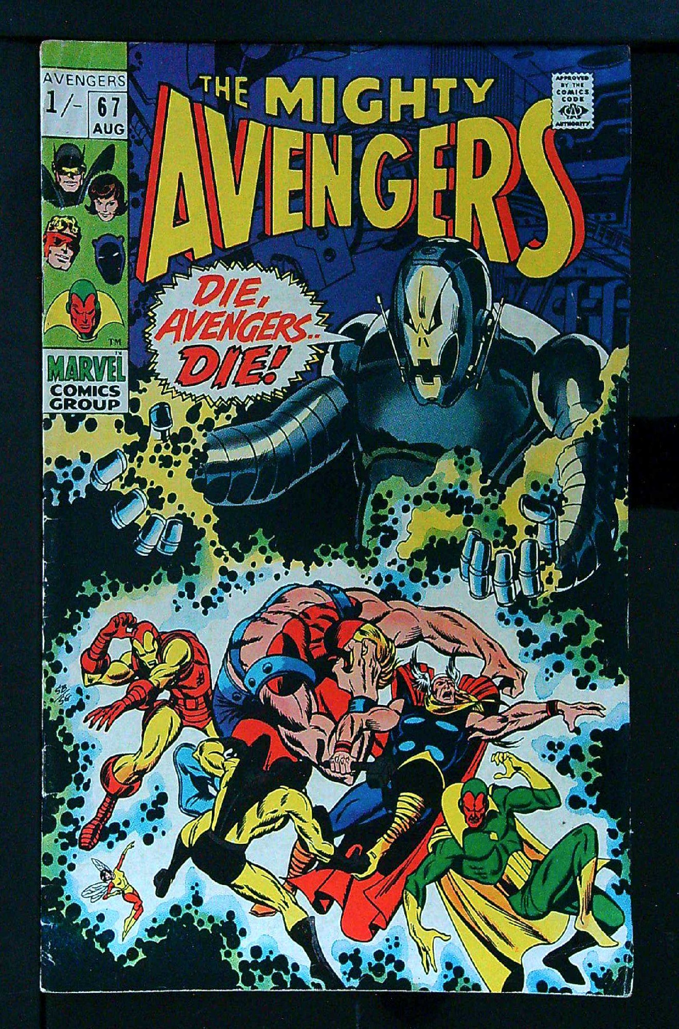 ACTUAL SCAN OF COMIC!<br> Cover of Avengers (Vol 1) #67. One of 250,000 Vintage American Comics on sale from Krypton!