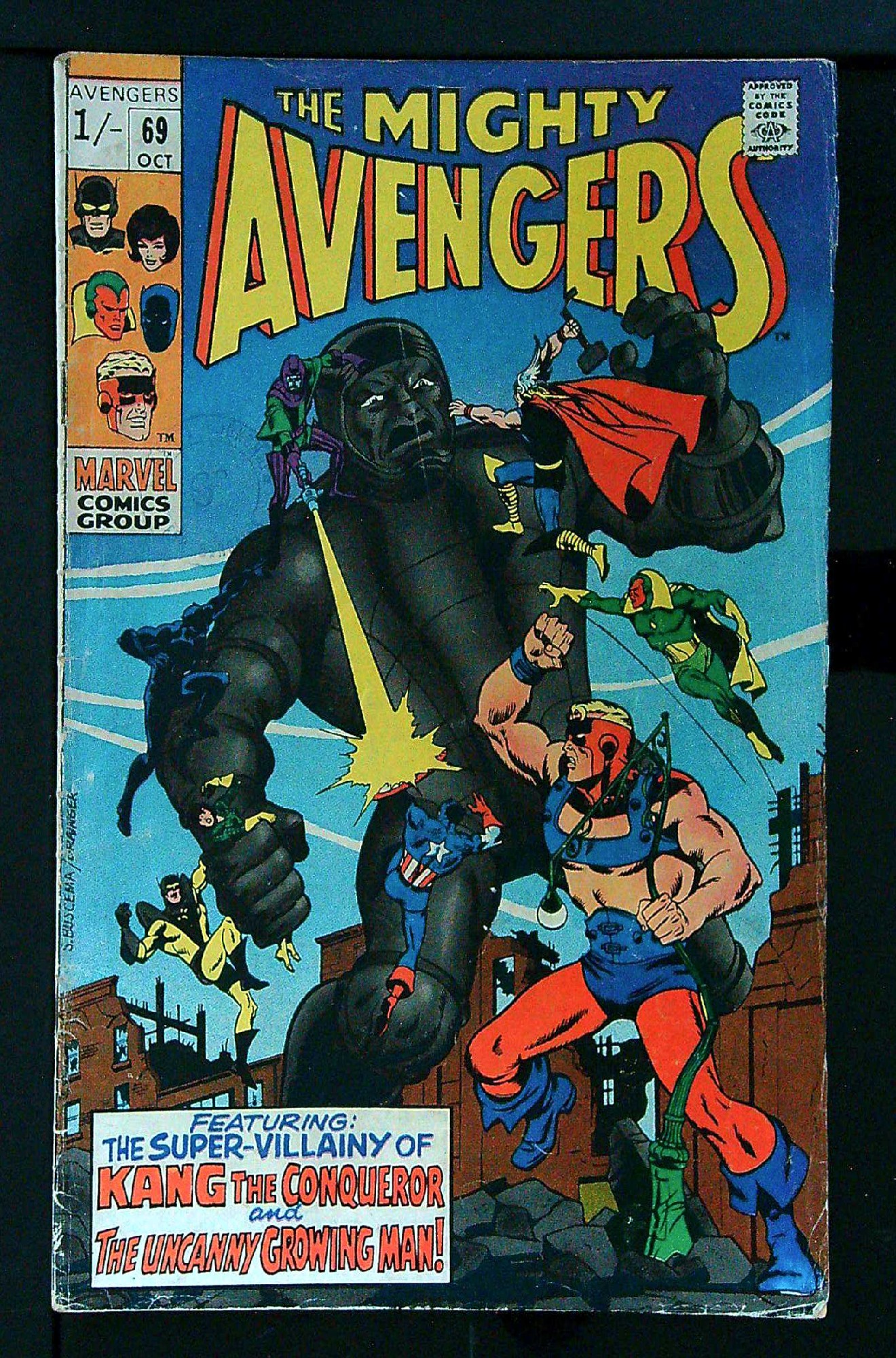 1st Sinister Squadron<br>ACTUAL SCAN OF COMIC!<br> Cover of Avengers (Vol 1) #69. One of 250,000 Vintage American Comics on sale from Krypton!
